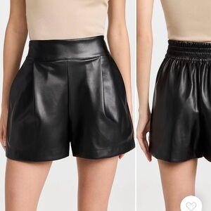Susana Monaco black leather shorts